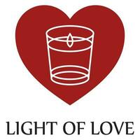 Romantic candlelight icon logo vector