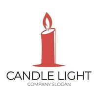 candle light logo design template illustration vector