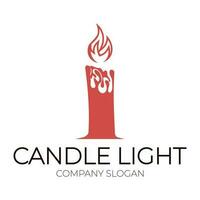 candle light logo design template illustration vector