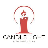 candle light logo design template illustration vector