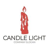 candle light logo design template illustration vector