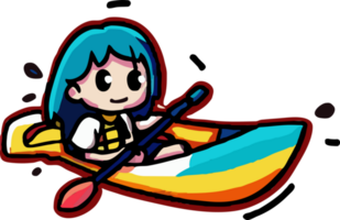 kayaking png graphic clipart design