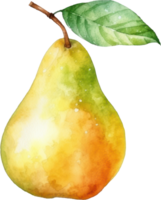 päron frukt vattenfärg illustration. ai genererad png