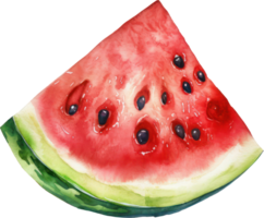 vattenmelon vattenfärg illustration. ai genererad png