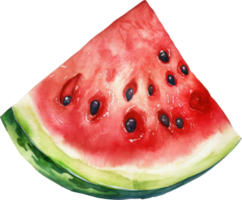 Wassermelone Aquarell Illustration. ai generiert png