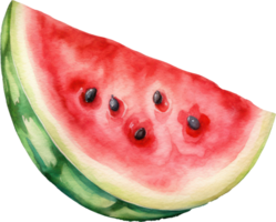 vattenmelon vattenfärg illustration. ai genererad png