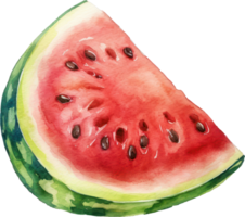 Wassermelone Aquarell Illustration. ai generiert png