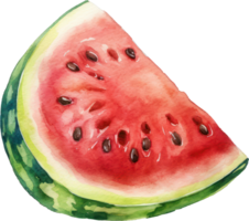 vattenmelon vattenfärg illustration. ai genererad png