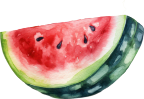 vattenmelon vattenfärg illustration. ai genererad png