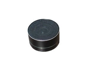 Small black portable Wireless Speaker on transparent background png