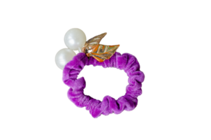 Purple fabric hair bands can be worn as fashion or accessories. on transparent background png