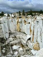 Abandoned marble quarry Buguldeyka on the shore of Lake Baikal, Russia photo