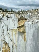 Abandoned marble quarry Buguldeyka on the shore of Lake Baikal, Russia photo