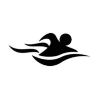 nadando icono diseño ilustración. agua deporte firmar y símbolo. vector