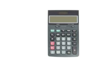 Calculator on white background. Clipping path photo