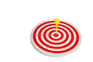 Dart target with arrows isolated on white background. Clipping path photo