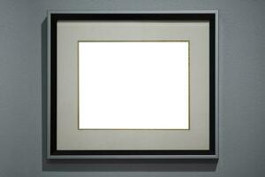 Blank modern frame on texture background as concept photo
