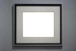 Blank modern frame on texture background as concept photo