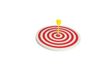 Dart target with arrows isolated on white background. Clipping path photo