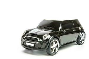 Mini Cooper Toy car on white background photo