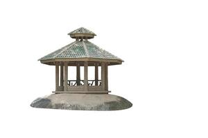 Pavilion in the garden on white background. Clipping path photo