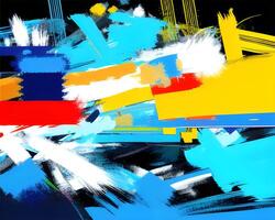 colorful brushstrokes abstract background photo