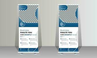 business roll-up banner design for grow up your business to a high level vector