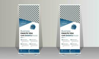 Business Roll Up Banner Design Template vector