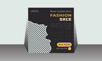 Fashion Sale Social Media Post Mockup vector