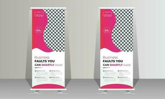 Business roll-up banner design for grow up your business to a high level vector