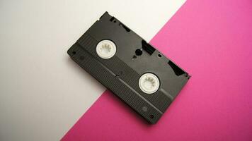 Blank Tape on Two colors Background photo