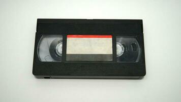 VHS Tape Black Casettee with Film 80's Style photo