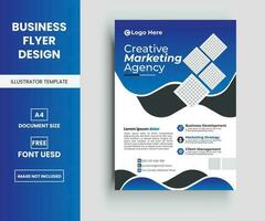 Modern corporate business multipurpose flyer layout design, Company Flyer in A4. vector