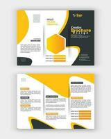 Business Brochure Template in Tri Fold Layout. Corporate Design Leaflet with minimal design template in a4. vector