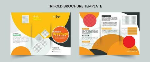 Business Brochure Template in Tri Fold Layout. Corporate Design Leaflet with minimal design template in a4. vector