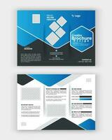 Business Brochure Template in Tri Fold Layout. Corporate Design Leaflet with minimal design template in a4. vector