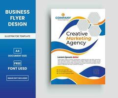 Modern corporate business multipurpose flyer layout design, Company Flyer in A4. vector