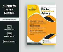 Modern corporate business multipurpose flyer layout design, Company Flyer in A4. vector