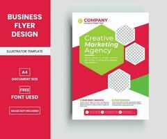 Modern corporate business multipurpose flyer layout design, Company Flyer in A4. vector