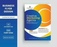 Modern corporate business multipurpose flyer layout design, Company Flyer in A4. vector