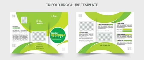 Business Brochure Template in Tri Fold Layout. Corporate Design Leaflet with minimal design template in a4. vector