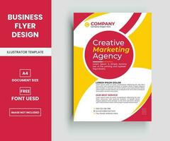 Modern corporate business multipurpose flyer layout design, Company Flyer in A4. vector