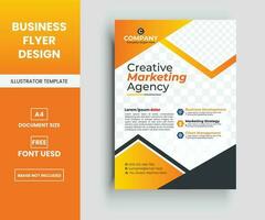 Modern corporate business multipurpose flyer layout design, Company Flyer in A4. vector