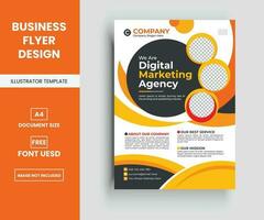 Modern corporate business multipurpose flyer layout design, Company Flyer in A4. vector