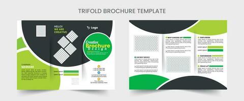 Business Brochure Template in Tri Fold Layout. Corporate Design Leaflet with minimal design template in a4. vector