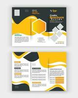 Business Brochure Template in Tri Fold Layout. Corporate Design Leaflet with minimal design template in a4. vector