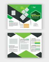 Business Brochure Template in Tri Fold Layout. Corporate Design Leaflet with minimal design template in a4. vector