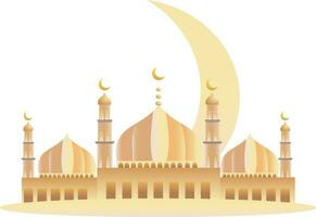 beautiful ramadan islamic mosque vector