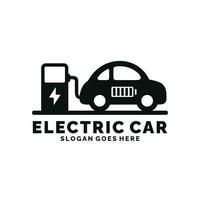 vector de diseño de logotipo de coche eléctrico