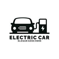 vector de diseño de logotipo de coche eléctrico